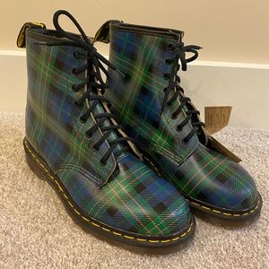 COPY - Vintage Leather Plaid Dr Martens Boots